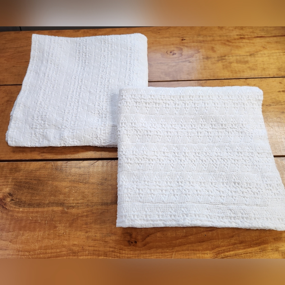 Docofil Textured White Euro Sham 30x30 Pillow Cover 100% Cotton See all photos